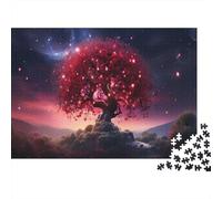 Fantasy Tree-Magical Glowing Forest 1000 Piece Fun Present Glowing Red Tree at Sunset for Adults & Kids Activity for Home Gift 70x50cm/1000pcs