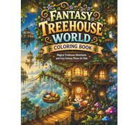 Fantasy Treehouse World Coloring Book