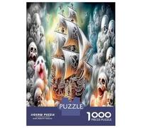 Fantasy Voyage Puzzle Gioco Di Abilità 1000 Pezzi Skeleton Sailboat Puzzle Decorazione Per La Casa Per Adulti E Bambini Da 14 Anni E Più 70x50cm/1000pcs