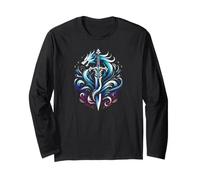 Fantasy Warrior Mystic Dragon Sword Flame Maglia a Manica