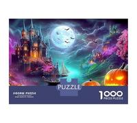 Fantasy Winter Landscape 1000 Pezzi Puzzle Halloween Castle in Cosmic Night Décoration De La Maison Fai Da Te, Intrattenimento Creativo, Divertimento Idea Regalo Uomo E Donna Bambini Da 14 Anni E Più