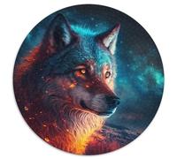 Fantasy-Wolf-Puzzle 1000 Teile für Erwachsene, schwierige Puzzles für Erwachsene, Familieninteraktion und lustiges Geschenk, lebendiges abstraktes Design, 1000 Teile (67,5x67,5cm)