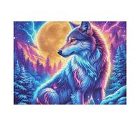 Fantasy Wolf Rompicapo 500 Pezzi Per Regalo Di Epifania Cartone Spesso Per Bambini Attività Educativa Per Tutta La Famiglia Edizione Limitata Da Passatempo 500 PCS/52×38cm