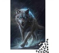 Fantasy Wolf Warrior Recycled Cardboard Sheets Shadow Wolf Jigsaw Puzzle for Adult, Relaxing Stress Relief, For Wall Decoration & Gifts, Great Gift Idea for Relaxation 38x26cm/1000pcs