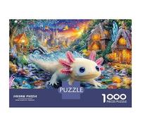 Fantasy Woman in Flower Hat Village Puzzle Da 1000 Pezzi Per Adulti E Bambini Da 14 Anni E Più Magical Forest Jigsaw Multicolore Moderno Gioco Familiare Regalo Amore E Amico 38x26cm/1000pcs
