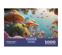 Fantasy World of Mushrooms 1000 Pezzi Carta Ecologica Puzzle Underwater Dwelling Sfida Unica Gioco Creativo Puzzle Per Bambini 52x38cm/1000pcs