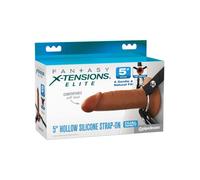 Fantasy X-Tensions Elite 5" Silicone Hollow Strap-On Dual Density - Marrone