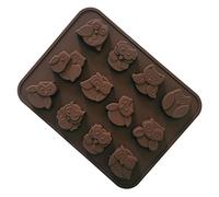 FantasyDay® 12 cavità utensili da pasticceria antiaderente stampo in silicone per muffin, torta al cioccolato, stampo per saponi, cupcake e gelatina, utensili da cucina in silicone, gufo