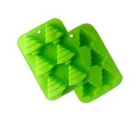 FantasyDay® Stampo in Silicone per Dolci a forma di Alberi di Natale, 2 pezzi Silicone Muffin Sapone Handmade Stampi per Cubetti di Ghiaccio, Biscotti, Tortini, Cioccolato, Dolci - silicone antiaderente, adatto ad alte e basse temperature