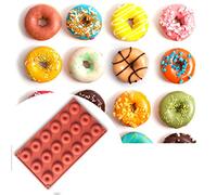 FantasyDay Stampo in Silicone per Dolci a forma di Ciambella, 1 pezzi Silicone Muffin Sapone Handmade Stampi per Cubetti di Ghiaccio, Biscotti, Tortini, Cioccolato, Dolci - Silicone Antiaderente