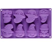 FantasyDay® Stampo in Silicone per Dolci a Forma di Muffa di Halloween, 1 Pezzi Silicone Muffin Sapone Handmade Stampi per Cubetti di Ghiaccio, Biscotti, Tortini, Cioccolato, Dolci