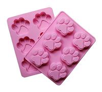 FantasyDay® Stampo in Silicone per Dolci a Forma di Zampa, 2 Pezzi Silicone Muffin Sapone Handmade Stampi per Cubetti di Ghiaccio, Biscotti, Tortini, Cioccolato, Dolci - Silicone Antiaderente