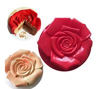 FantasyDay® Stampo in Silicone per Tortiera a Forma di Rosa, 30 x 5 cm Muffa Sapone Handmade Stampi per Biscotti, Tortini, Cioccolato, Torte, Dolci, Muffin, Pudding - Antiaderente & Termoresistente