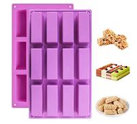 FantasyDay® Stampo in silicone, stampo per sapone cubico di alta qualità, stampo in silicone per biscotti per torta di compleanno, sapone, ciambella, cubetti di ghiaccio, muffin, brownie, pane di mais, cheesecake Altro