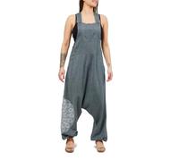 FANTAZIA Tuta Harem Cotone Morbido Mandala Zen Nilah - Taglia S a XXXL Grigio, Grigio melange scuro, XL