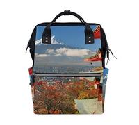 FANTAZIO Borsa Mummia Zaino Amazing Mount Fuji Paesaggio Pattern Borsa Scuola