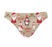 FANTAZIO Watercolor Christmas Pattern Mens sexy bikini costumi da bagno morbido costume da bagno uomo slip 1 M