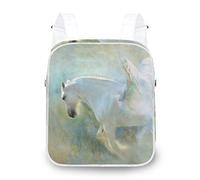 FANTAZIO Zaini Angelic Unicorn White Horse Shoulder Bag School Bag