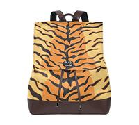 FANTAZIO Zaini Cartoon Tiger Skin Scuola Borsa in pelle Daypack