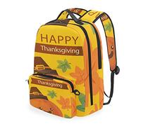 FANTAZIO Zaini e Borsa Croce Happy Thanksgiving School Bag Set