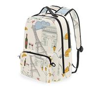 FANTAZIO Zaini e Borsa Croce Torre Eiffel Arco Trionfo Scuola Set