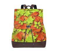 FANTAZIO Zaini Fallen Maple Leaves Scuola Borsa in pelle Daypack