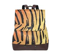 FANTAZIO Zaini Tiger Skin Print Scuola Borsa in pelle Daypack