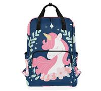 FANTAZIO - Zaino casual con unicorno viola e rosa