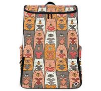 FANTAZIO - Zaino da viaggio per computer portatile, a forma di orso che si avvolge a cuore, durevole, adatto a scuola, scuola, per attività all'aperto, campeggio, adatto a notebook