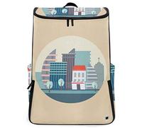 FANTAZIO Zaino da viaggio per computer portatile Downtown City, durevole, per scuola e scuola, adatto a computer portatile