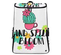 FANTAZIO - Zaino da viaggio per computer portatile, motivo: cactus Bloom, durevole, adatto a scuola e computer