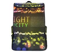 FANTAZIO Zaino da viaggio per computer portatile Night In City, durevole, per scuola e scuola, adatto a computer portatile