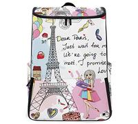 FANTAZIO - Zaino da viaggio per computer portatile, per incontri Parigi, resistente, adatto a scuola e computer