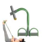 Fante di resistenza a pedale multifunzionale - banda di fitness elastico, allenamento a 4 tubi | Strumento di scultura del corpo portatile, attrezzatura di assistenza al sit-up, attrezzatura dimagrant