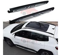 FANTE Pedane Laterali per Jeep Compass 2017-2022, Nero Misto Argento, Alluminio, Da Corsa