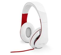 FANTEC SHP-250AJ-WT Cuffie Stereo On Ear (Headset On Ear, Cinturino Imbottito, Cuffie Imbottite e Traspiranti), Bianco/Rosso