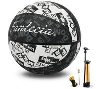 Fantecia Pallone da basket misura 5 in gomma, pallone da basket per uso interno ed esterno