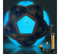 Fantecia Pallone da calcio fluorescente, misura 5, per allenamento e giochi ricreativi, perfetto per giovani e adulti, palla da calcio in pelle per divertimento all'aperto