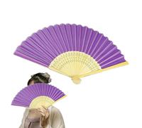 Fantellini pieghevoli - affascinante elegante ventola di seta vintage, ventola pieghevole in legno giapponese cinese, ventilatori a mano da 8 pollici retrò | Dancing Performance Prop, cosplay accessor