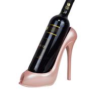 Fantes Supporto per bottiglie di vino, con tacco alto, per matrimoni, feste, decorazione per la casa (oro rosa con tacco alto)