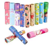 FANTESI Caleidoscopio Set di 12 caleidoscopio per bambini, mini caleidoscopio per bambini, caleidoscopio, giocattolo educativo per ragazzi e ragazze (colore casuale) (12 pezzi colore casuale)