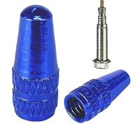 Fantic26 coperchi per valvole in alluminio per bicicletta, tappi per valvole SV Presta/francese per MTB, Ebike, bici da corsa, Gravel 1 coppia (2 pezzi) (Blu)