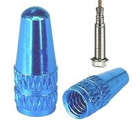 Fantic26 coperchi per valvole in alluminio per bicicletta, tappi per valvole SV Presta/francese per MTB, Ebike, bici da corsa, Gravel 1 coppia (2 pezzi) (Blu chiaro)