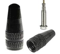 Fantic26 Tappo valvola in alluminio per bicicletta SV Presta/valvola francese per i MTB I Ebike I bici da corsa I Gravel 1 paio (2 pezzi) (nero)