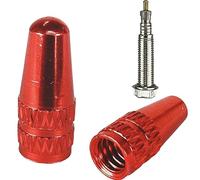 Fantic26 Tappo valvola in alluminio per bicicletta SV Presta/valvola francese per i MTB I Ebike I bici da corsa I Gravel 1 paio (2 pezzi) (rosso)