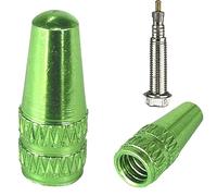 Fantic26 Tappo valvola in alluminio per bicicletta SV Presta/valvola francese per i MTB I Ebike I bici da corsa I Gravel 1 paio (2 pezzi) (verde)