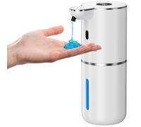 Fantictas 1500mah Dispenser Sapone Automatico, 380 ml Dispenser Sapone Bagno con Sensore A Infrarossi, Dosatore Sapone Schiuma da Parete, USB Rechargeable, Impermeabile IPX5, per Cucina, Bagno