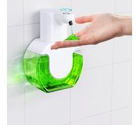 Fantictas dispenser sapone bagno automatico Dispenser di sapone da parete,420ml distributore di sapone elettrico con sensore,ricarica USB IPX5,impermeabile,4 livelli regolabili