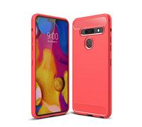 FanTing Cover per LG G8s ThinQ, Custodia Protezione in Morbida Silicone TPU, durevol, Anti Shock, Custodia per LG G8s ThinQ -Rosso