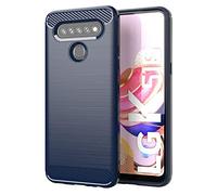FanTing Cover per LG K41s/LG K51s, Custodia Protezione in Morbida Silicone TPU, durevol, Anti Shock, Custodia per LG K41s/LG K51s (Blu Scuro)
